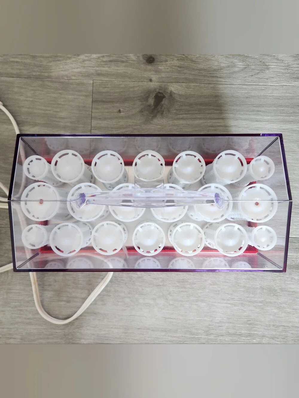Vintage Clairol Style Setter Hot Rollers Red/white No Clips